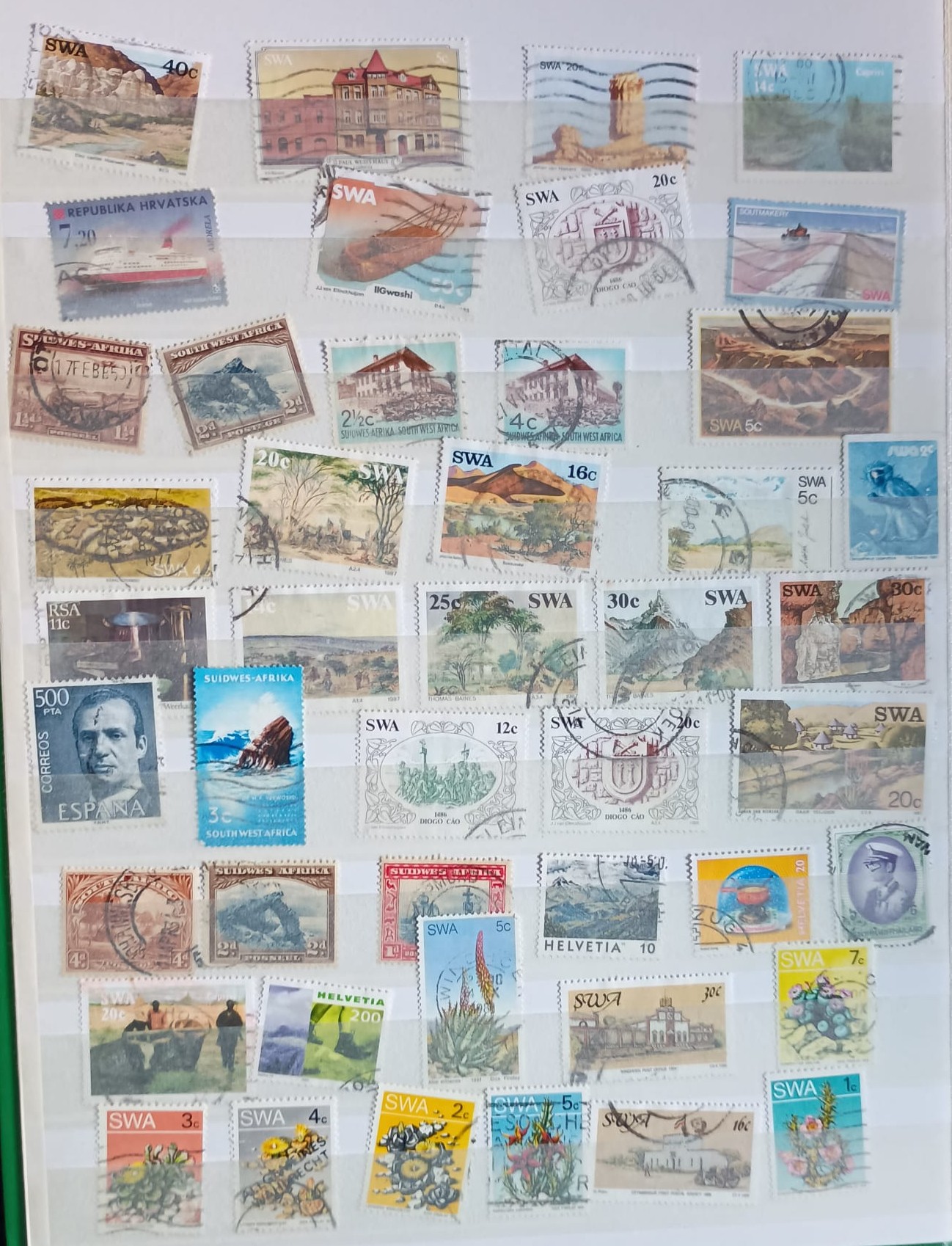 Adrian's childhood stamp collection